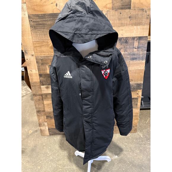 Adidas Stadium Parka- Black- Men Size S - Picture 7 of 8